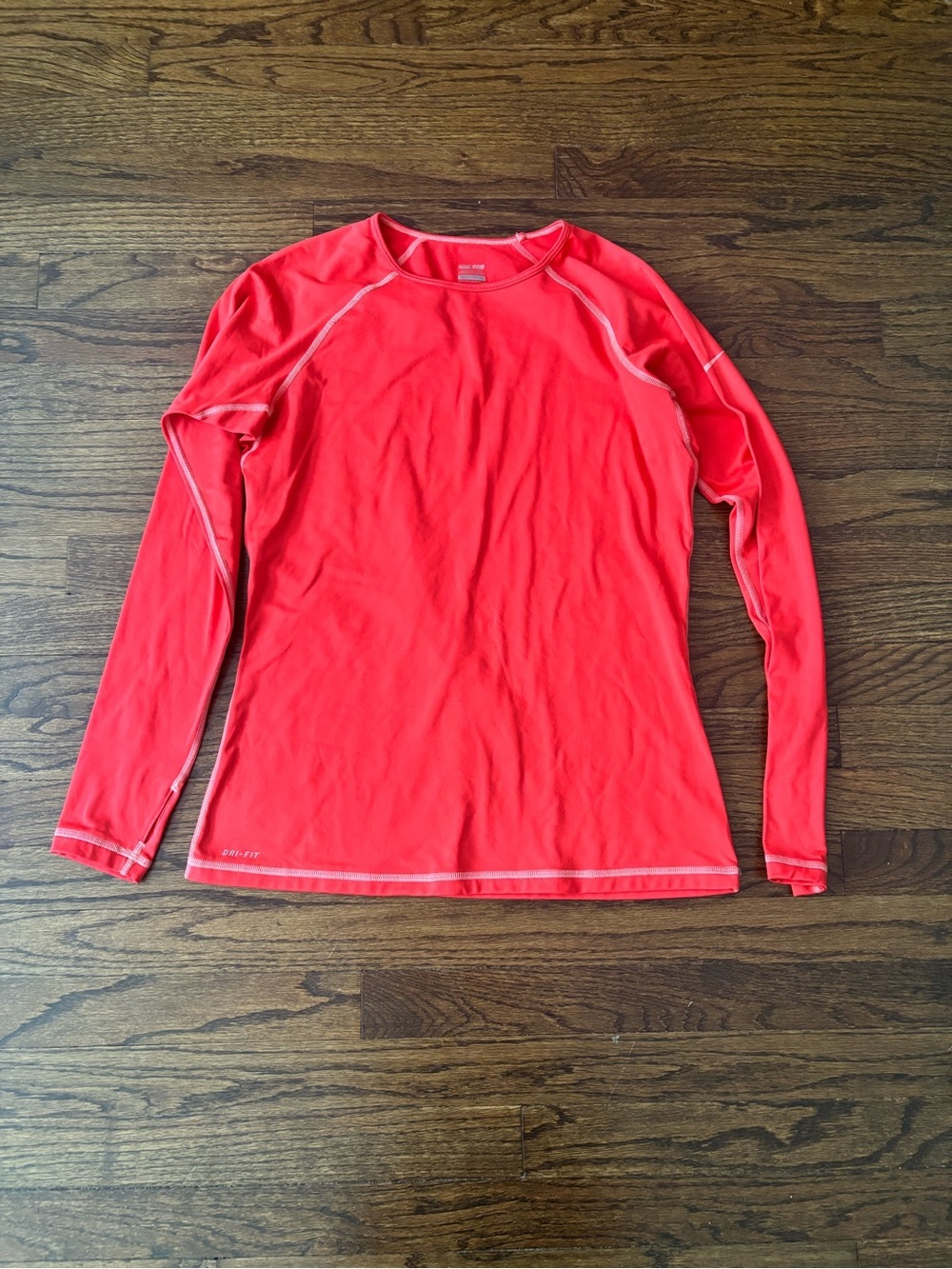 Nike Pro Coral Peach Longsleeve Running Top Size Large